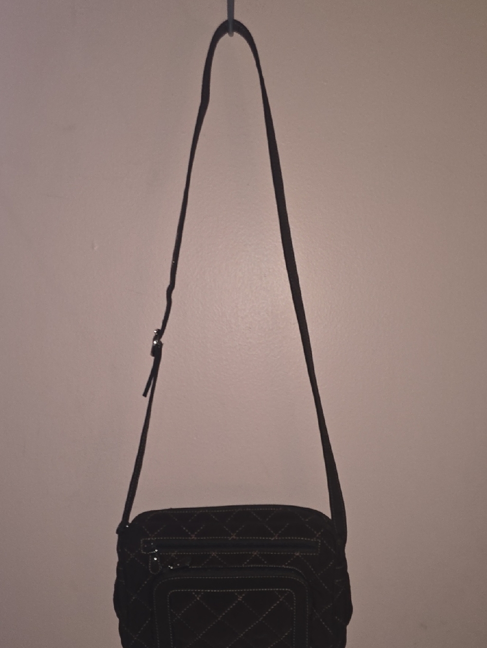 Vera Bradley Quilted Brown Crossbody Bag - Crossbody Adjustable Strap